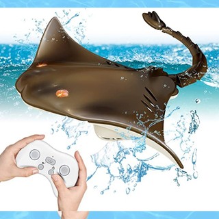 DE 2 4Gz RCBoat Đồ chơi dưới nước MantaRays Đồ chơi cá điện chống nước cho trẻ em Bể bơi Mô hình hồ cá cho người lớn