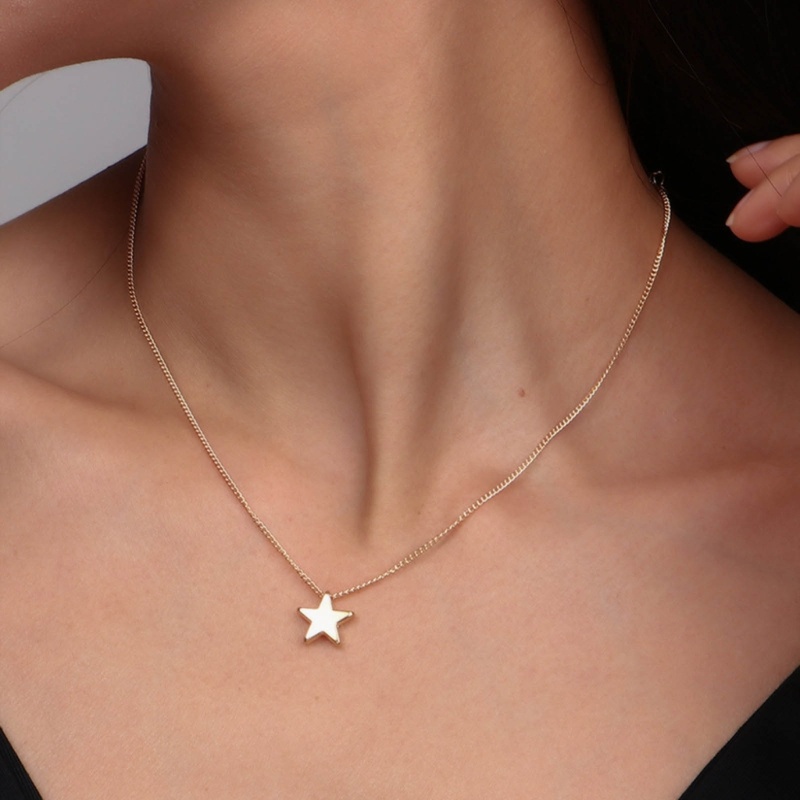 Vòng Cổ Choker Mặt Ngôi Sao Đơn Giản Thời Trang Bắt Mắt Y2K