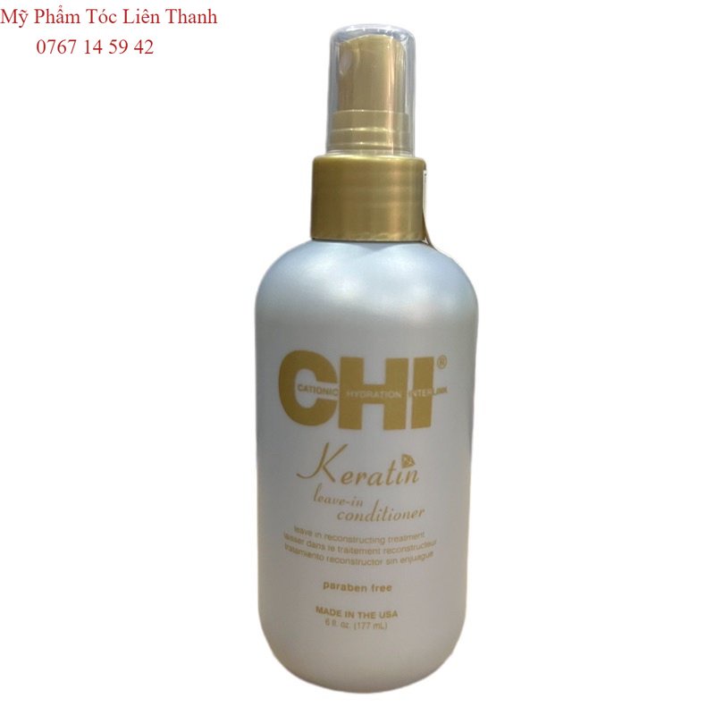 Chai Xịt dưỡng phục hồi (xả khô) CHI Keratin Leave In Conditioner 177ml ...