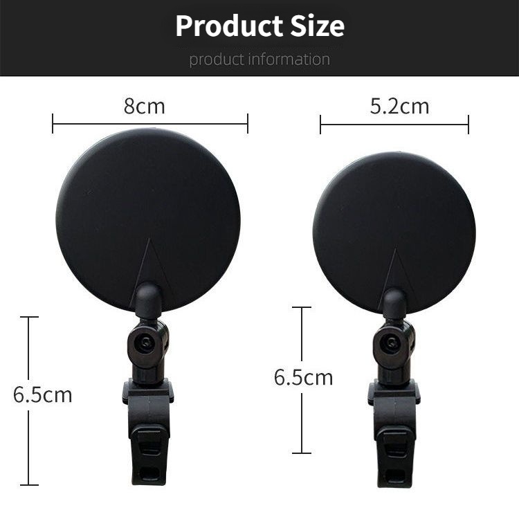 Xe Đạp Điện/Xe Máy Gương Chiếu Hậu 8cm, Phụ Kiện Đa Năng, Lắp Ngược