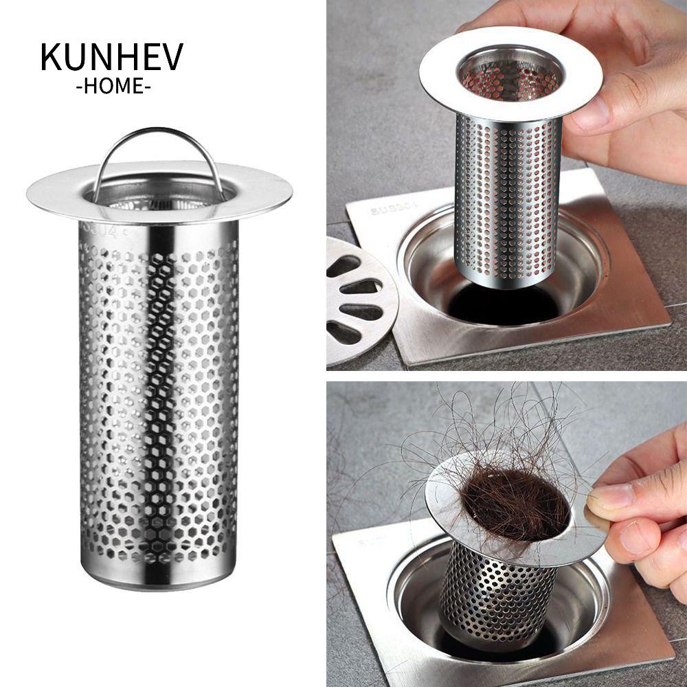 KUNHEV Lưới Lọc Rác Bằng Thép Không Gỉ Đa Năng Chống Tắc Nghẽn Có Tay Cầm Dành Cho Bồn Rửa Nhà Bếp / Phòng Tắm