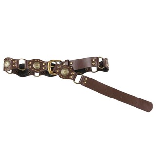 Thắt lưng nữ da PU phong cách Gothic Steampunk vintage, thời trang Y2K với rivets và grommets