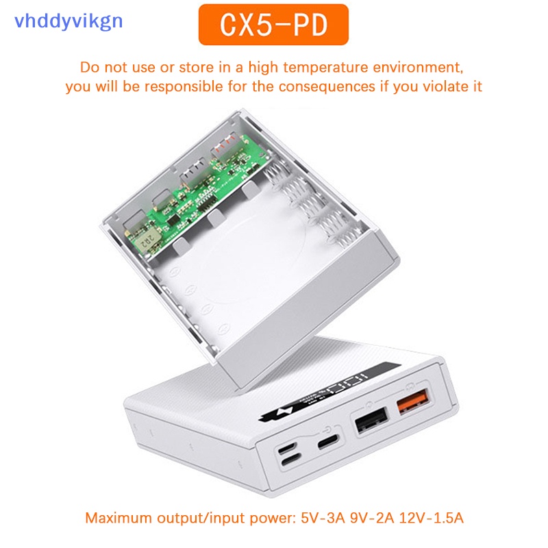 Vỏ Sạc Điện Thoại Không Dây Tháo Rời Được DIY 5 * 18650