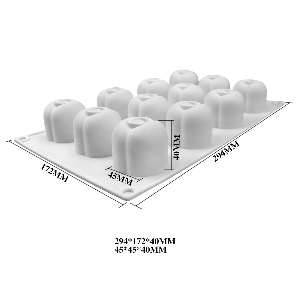 Khuôn Silicone 12 Ngăn Làm Bánh Hình Trái Cherry Xinh Xắn