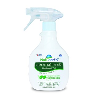 Combo 03 Chai Xịt khuẩn Natuearth 410ml Plus Dành cho vật dụng trong gia đình và diệt khuẩn trên da tay