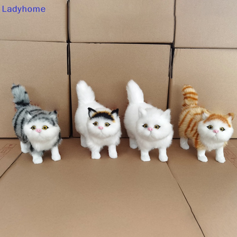 Lady dễ thương mô phỏng mèo đồ chơi sang trọng mô hình mèo con nhồi ...