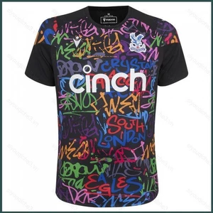 Sy3 2023-2024 crystal palace jersey người hâm mộ trận đấu trước tay ngắn huấn luyện bóng đá trắng áo phông thể thao tee plus size ys3
