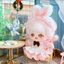 Bộ đồ váy búp bê YOLOGO, Quần áo búp bê 3 màu dễ thương, Váy quần áo Mini phong cách hoạt hình 20cm Búp bê cotton / Búp bê nhồi bông