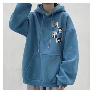 Áo Hoodie Form Rộng In Hình ANIME Áo Nam Nữ Dạo Phố
