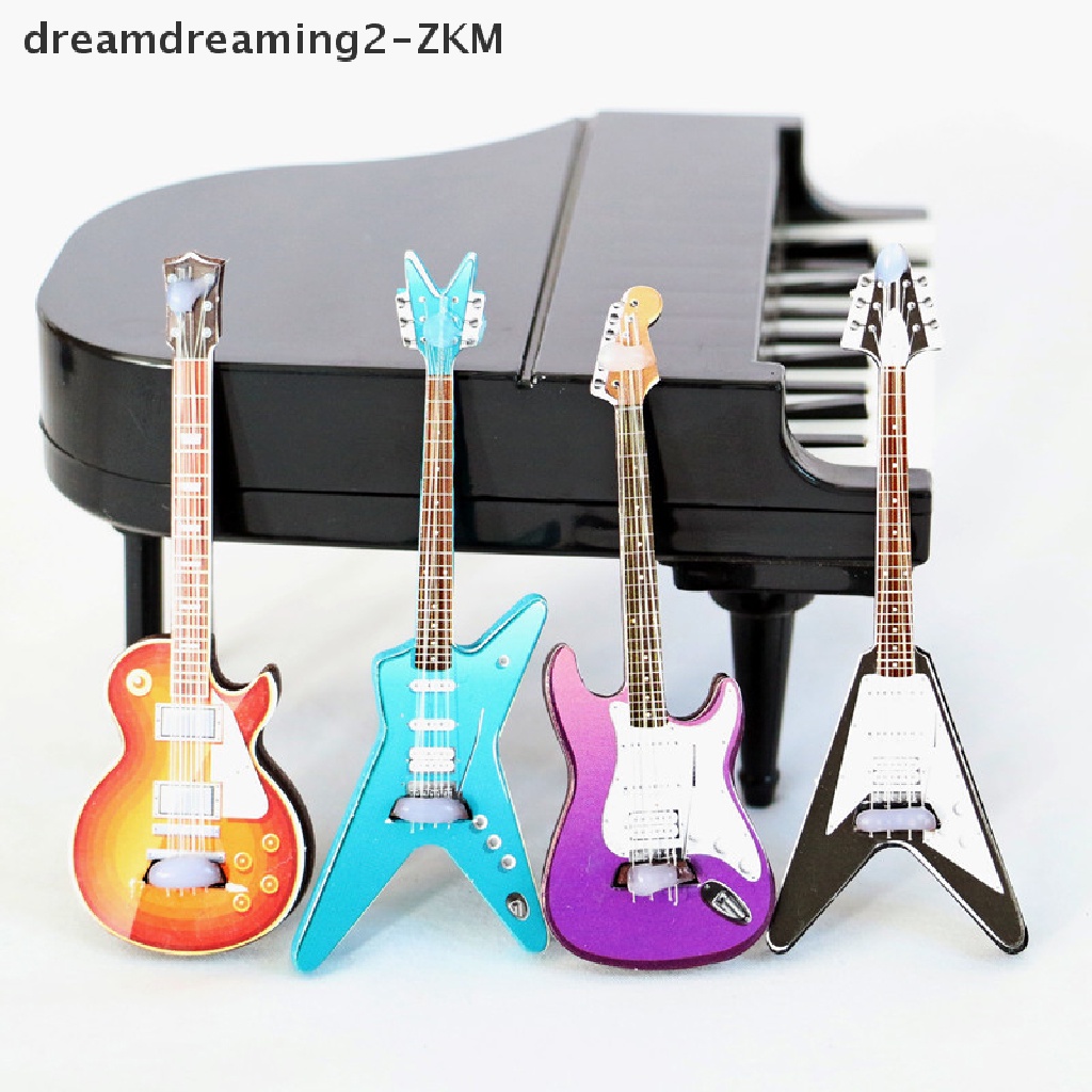 [Dreaming] 1 Mô Hình Nhạc Cụ Guitar Đồ Chơi Búp Bê Trang Trí Nhà Búp Bê