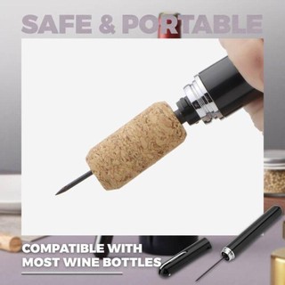 [Giao hàng nhanh] HAVENLYCO Wine Corkscrew Dụng cụ nhà bếp Máy bơm áp suất không khí an toàn có máy cắt lá Dụng cụ mở nắp chai bằng thép không gỉ