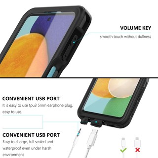 ốp lưng s26 ultra chống nước Ốp Điện Thoại Bảo Vệ 360 Độ Chống Thấm Nước Cho Samsung A23 A54 A34 A04S A33 A53 A13 A14 A42 A22 A03S A12 5G 5M