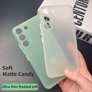 Ốp Điện Thoại Mờ Siêu Mỏng Samsung Galaxy A56 A55 A54 A52S A53 A72 A14 A23 A32 A33 S25 S24 S23 FE Ultra Plus FE Soft Tpu Lens Full Cover Chống Sốc Matte Case