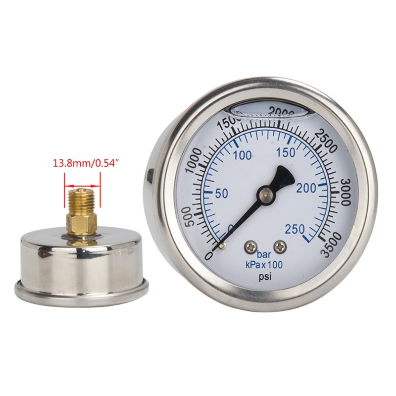 Đồng Hồ Đo Áp Suất 3500psi n14x1 5 Chuyên Dụng Cho Máy Rửa Xe Hơi
