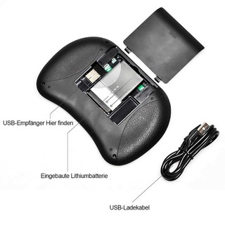 7 màu Backlit Mini Bàn phím Air Mouse 2.4ghz Bàn phím không dây cho Android Smart TV và Windows PC lzf0625