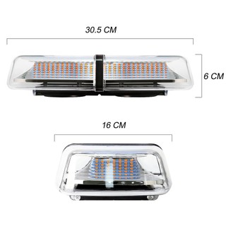 Đèn Led 12V 24V 72SMD Ánh Sáng Vàng Hổ Phách Gắn Nóc Xe Hơi / Xe Cứu Hộ Khẩn Cấp