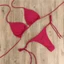 Set bikini 2 mảnh màu trơn dây đeo cổ thời trang cho nữ