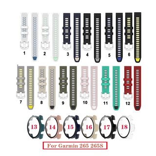 Dây Đeo Kính Cường Lực 265 265s 18 22mm Thay Thế Bằng Silicon Cho Đồng Hồ Thông Minh Garmin Forerunner