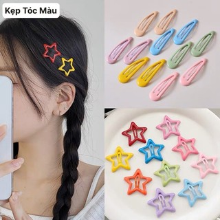 Bảng 10 Kẹp Tóc Màu Sắc Kẹo Ngọt Dễ Thương Phong Cách Hàn Quốc HaminStore