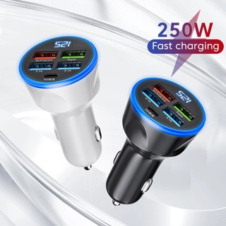 Tẩu Sạc Trên Ô Tô 5 Cổng USB Type C PD QC3.0