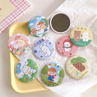 MEOWU Gương Trang Điểm Mini Hình Tròn Phong Cách Hàn Quốc Tiện Dụng Nhỏ Gọn