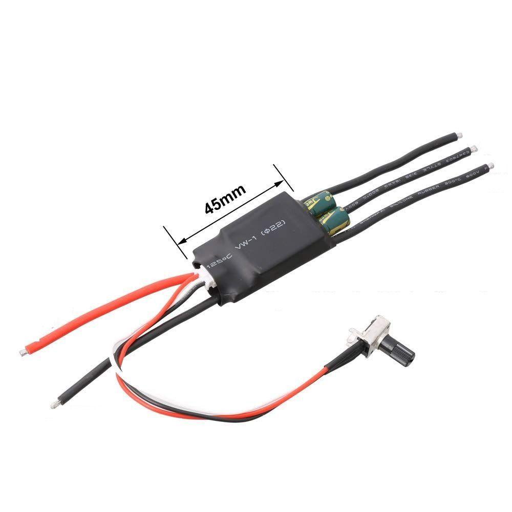Trình điều khiển động cơ không chổi than MONOSTYLE, DC 7-24V 200W BLDC Hallless DC Motor Drive Board, Bộ điều khiển BLDC 3 pha tốc độ cao ESC Power Tool