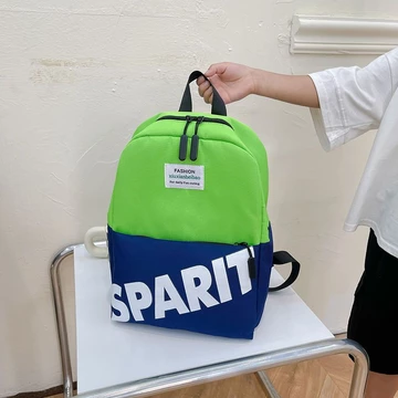 Phiên Bản Hàn Quốc Ba Lô Trẻ Em Thời Trang Mẫu Giáo Schoolbag Mẫu Giáo Schoolbag Có Thể Giữ A4 Sách Màu Sắc Tương Phản In Chữ Ba Lô Học Sinh Tiểu Học Ba Lô Thường Ngày Ba Lô Trẻ Em Ba Lô Trẻ Em Ba Lô 