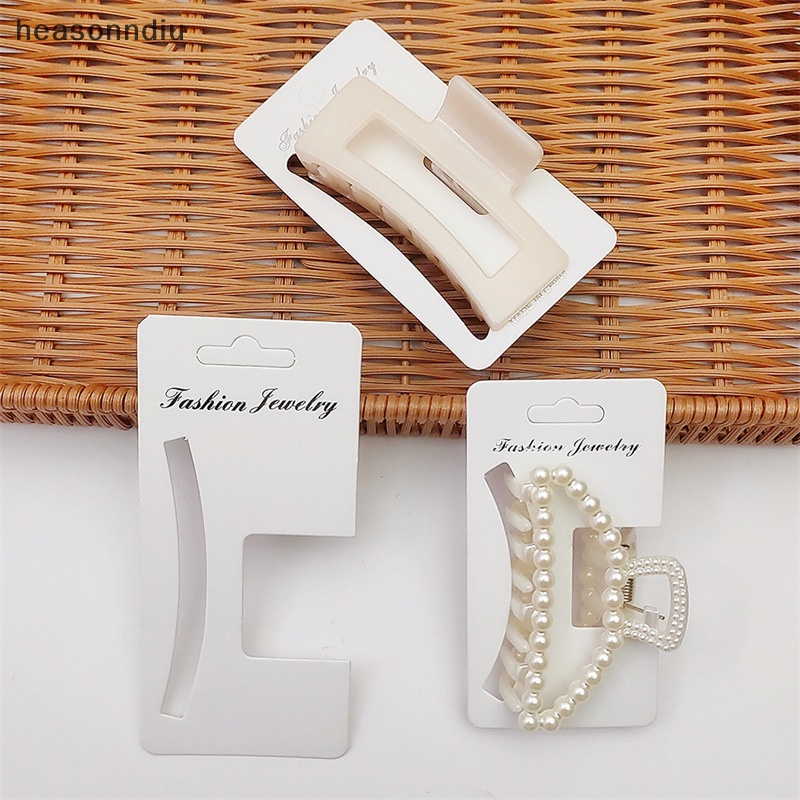 Heasonndiu 50 cái thẻ hiển thị cho kẹp tóc kẹp giấy thẻ đeo đầu thẻ trang trí tóc gói trang sức tự làm đồ trang sức gói bìa cứng kẹp tóc thủ công treo thẻ vn