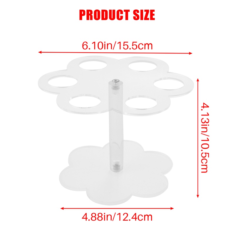 1 Giá Để Kem Ốc Quế 6 Lỗ Trong Suốt