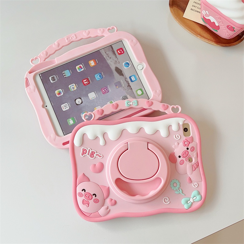 Ốp Lưng Cho iPad 11th (A16) 2025 iPad Air 11 "2025 M3 / 2024 M2 Cao Su Mềm Giá Đỡ Di Động Vỏ Chống Sốc