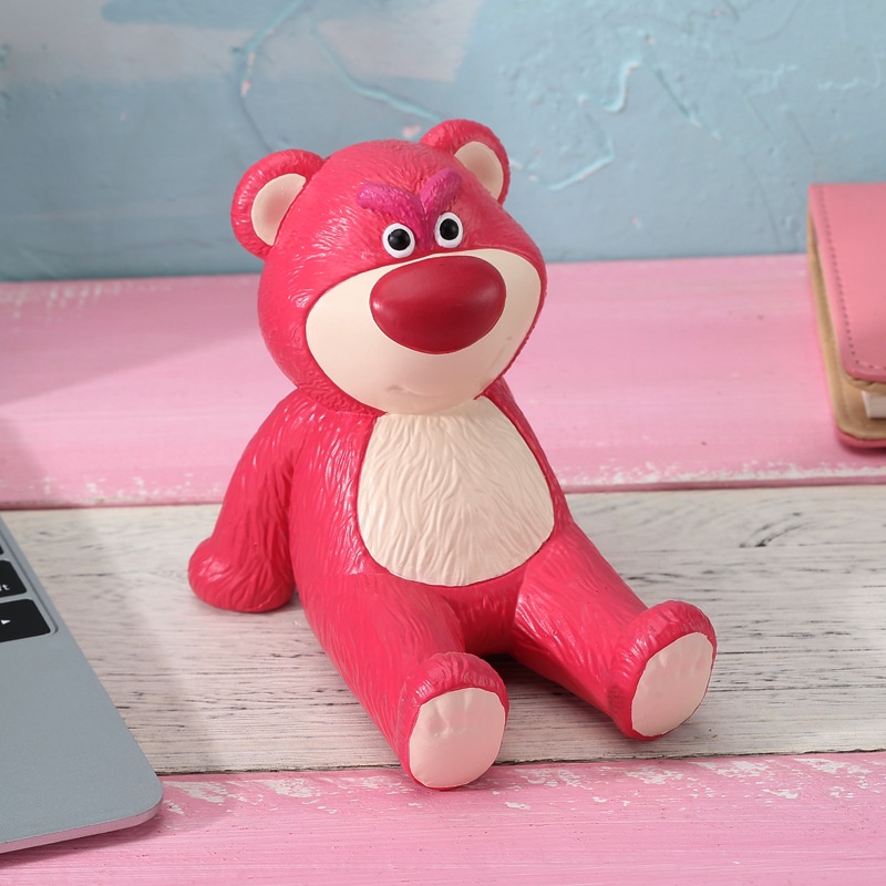 Phim hoạt hình gấu dâu giá đỡ điện thoại di động lotso máy tính bảng lười biếng đứng điện thoại hình búp bê
