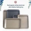 Khay nướng bánh hình chữ nhật chống dính bằng thép carbon