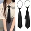 FUJIOU Dây Kéo Dây Buộc Cổ Phong Cách Bông Tai Kẹp Nơ Ngọt Ngào Vintage Nam Cổ JK Đồng Phục Cổ Phong Cách Đại Học Nữ Thắt Nơ DK Cổ Học Sinh Cổ