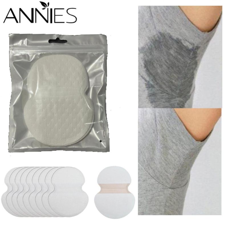 Ảnh Set 2/10 miếng dán thấm hút mồ hôi dưới cánh tay ANNIES vô hình dùng một lần giữ sạch sẽ cho quần áo 1