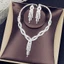 1 Bộ Vòng cổ + Bông Tai Đính Kim Cương Giả Thời Trang Cho Nữ