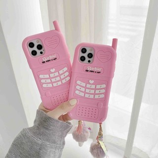 Ốp Điện Thoại Silicon Cao Su Mềm Hình Búp Bê Barbie Màu Hồng Cho IPhone 14 13 12 Pro MAX 11 X XS MAX 6s 7 8 Plus SE2020