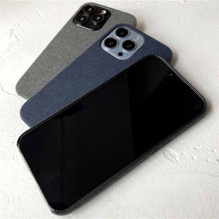 Ultra Ốp Điện Thoại Da PU Phối Vải Lanh cotton Siêu Mỏng Chống Trượt Cho iPhone 14 Plus 13 12 Pro Max 13Pro 14Pro 12Pro 12 13