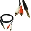 Cáp khuếch đại Y BTM 1 5m 20cm 6 35mm Nam đến 2xRCA Đầu nối mạ vàng Âm thanh-Cord