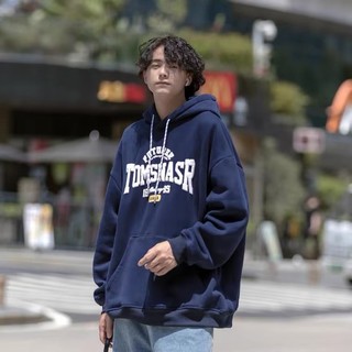 Áo hoodie nỉ in chữ phong cách đường phố có mũ trùm đầu