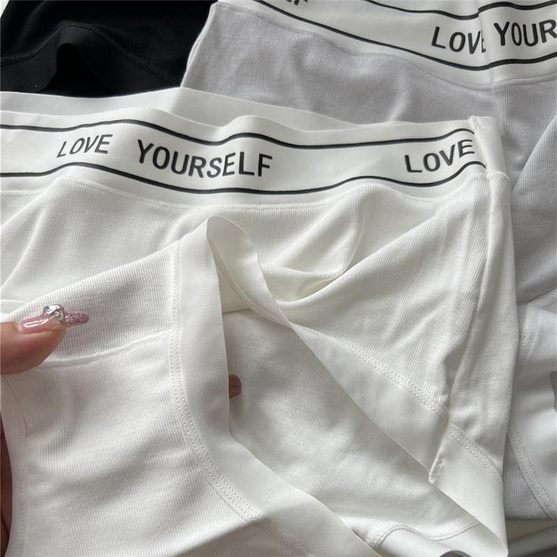 Quần Lót Cotton Không Đường May Kháng Khuẩn In Chữ Thời Trang Chất Lượng Cao Cho Nữ