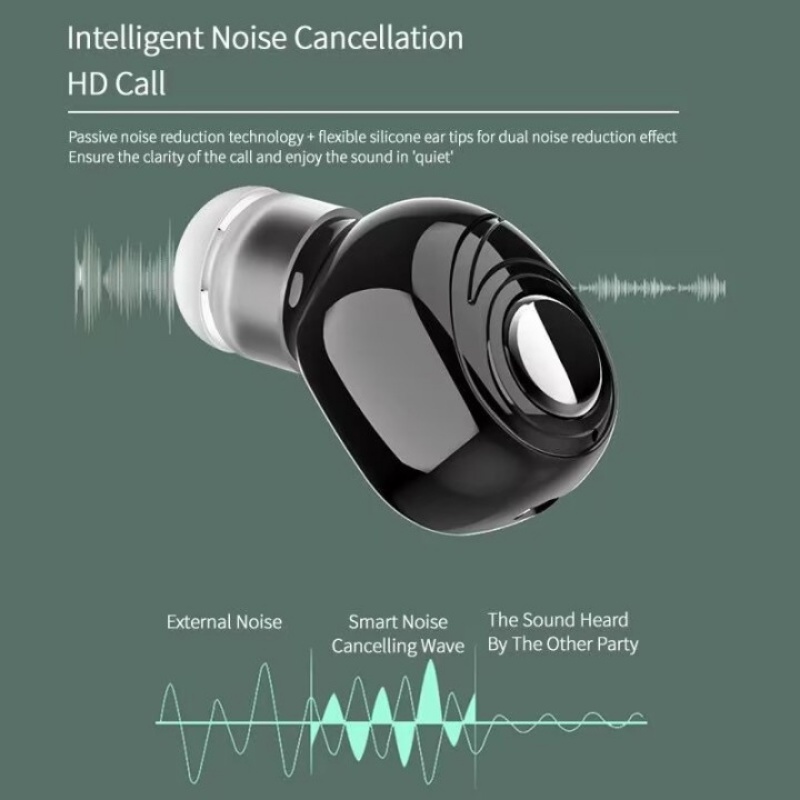 Tai nghe X8 Mini Bluetooth 5.0 có micrô Tai nghe rảnh tay âm thanh nổi không dây cho Xiaomi Tất cả các điện thoại (Chỉ 1 cái)