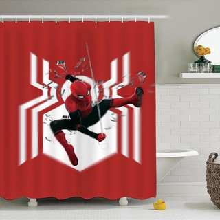 Màn tắm Người Nhện polyester chống thấm nước, trang trí phòng tắm, kèm móc