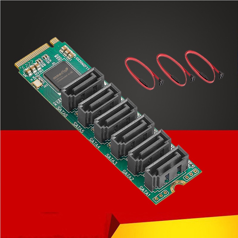 Bộ điều hợp thẻ mở rộng nvme sang sata riser m2 ngff m.2 m phím đến 6 ...