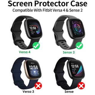 Vỏ PC Cứng Bảo Vệ Màn Hình Toàn Diện Cho Fitbit Versa 3 4 / Fitbit Sense 2