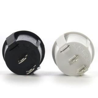 Set 2 / 5 Công Tắc Tròn 2 Chấu ON / OFF 6A / 250V 10A 125V AC Màu Trắng Đen