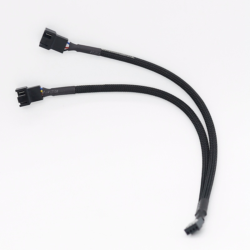 Cáp bện 1 đến 2 chiều Y Splitter 3 / 4 Pin PWM Nam Kết Nối Quạt Máy Tính PC Quạt Nối Dài Cáp