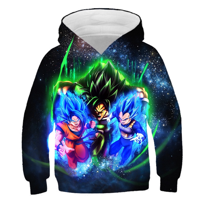 Áo hoodie Tay Dài Dáng Rộng In Hình goku veget dragon ball z 3d Thời Trang Xuân Thu 2023 Dành Cho Trẻ Em