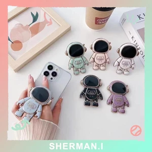 【sherman.i】Giá Đỡ Điện nhiều màu Thoại Họa Tiết Hoạt Hình 3D Có Thể Gập Lại Thiết kế mặt sau dính lấp lánh