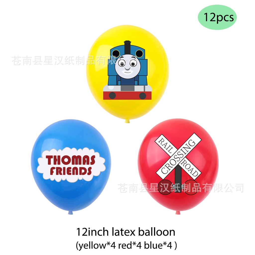 ST2 Thomas Chủ Đề Trẻ Em Sinh Nhật Trang Trí Biểu Ngữ Bánh topper Bóng Bàn Tấm Vải Bộ Vật Dụng TS2