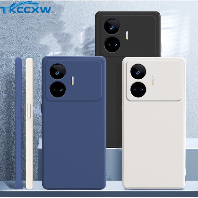 Ốp Điện Thoại TPU Dẻo Vuông Màu Kẹo Ngọt Tươi Tắn Đơn Giản Cho Realme GT Neo 5 SE Narzo N55 10 Pro +